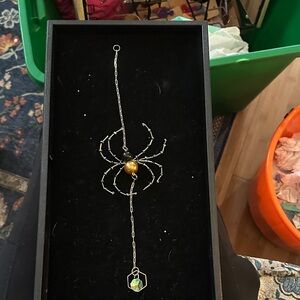 Elegant Gold and Black Spider Sun Catcher